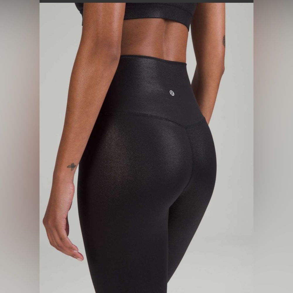 NWOT Lululemon Align High-Rise Pant 28" *Shine Radiate Foil Print Black - Picture 3 of 6